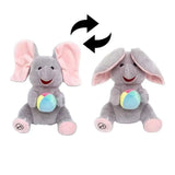 Hide-and-seek Elephant Plush Toy Elephant Toys Plush Singing Elephant With Ears Moving Interactive Toys Stuffed Animal Toy