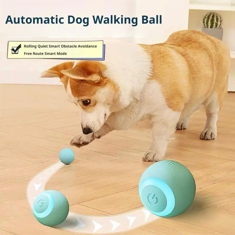 Smart Automatic Cat Toy Ball Interactive Motion Pet Toy For Indoor Cats USB Rechargeable Silent Avoidance Rolling Pet Toy