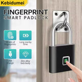 Smart Fingerprint Padlock biometric keyless waterproof lock