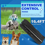 Ultrasonic Dog Repeller | 3-in-1 Anti-Barking Deterrent | Safe Training Device & Flashlight