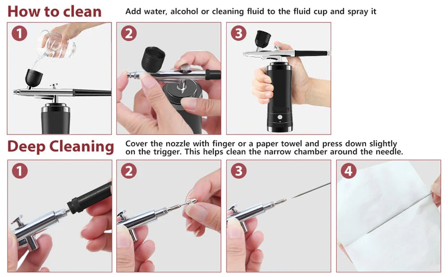 Cordless Airbrush Nail Machine | Wireless Nail Art Compressor & Varnish Sprayer