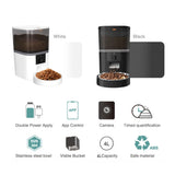 4L Smart Automatic Cat Feeder With Camera Video Cat Dry Food Dispenser Pet Smart Voice Recorder Auto Feeder Bowl For Cat Dog