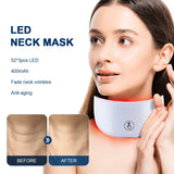 LED Neck Lift Mask | Photon Anti-Wrinkle Skin Tightening | Red & Blue Light Therapy