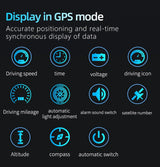 Car Head Up Display OBD + GPS HUD Display Digital GPS Speedometer Water Temp Voltage Fuel Tachometer Speed Alarm Electronic Part