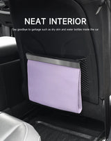 LED Hanging Magnetic Garbage Bag With Light, Waterproof PU Leather Storage Bag for Car Rear Seats, Leak-Proof Car Parts