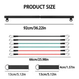 Pilates Resistance Band Kit | Portable Home Gym Set | Full Body Workout
