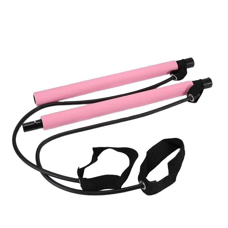 Pilates Resistance Band Kit | Portable Home Gym Set | Full Body Workout