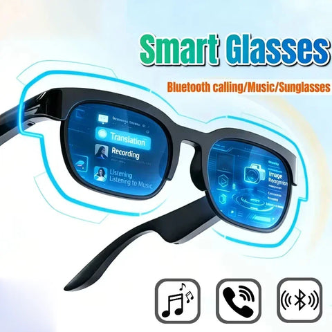 Smart AI Glasses with Bluetooth real-time translation