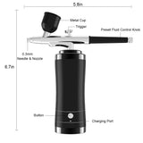Cordless Airbrush Nail Machine | Wireless Nail Art Compressor & Varnish Sprayer