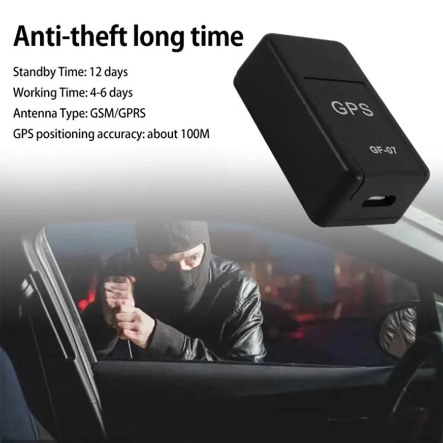 Mini Magnetic GPS Car Tracker | Real-Time Anti-Theft Tracking | Easy Install | GF-07