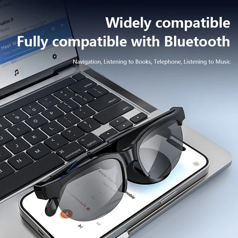 Smart AI Glasses | Bluetooth 5.3 | Real-Time Translation | Music, Calls & Recording