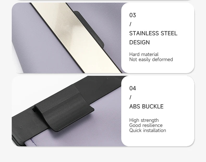 LED Hanging Magnetic Garbage Bag With Light, Waterproof PU Leather Storage Bag for Car Rear Seats, Leak-Proof Car Parts
