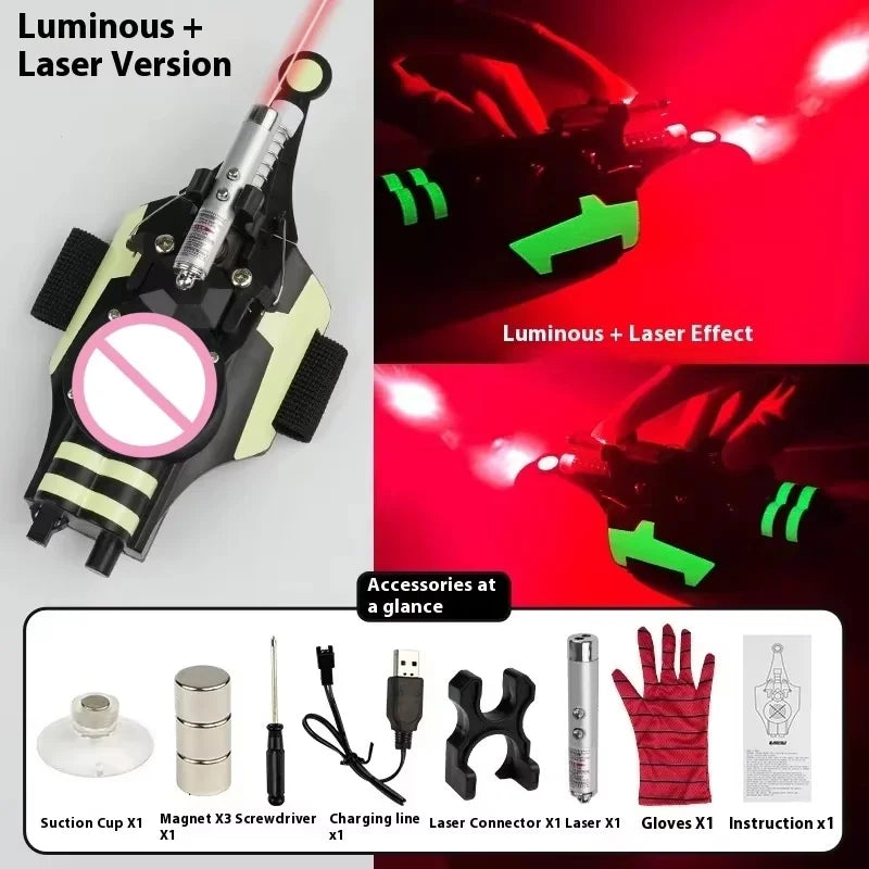 Spider-Man Web Shooter | Wrist Launcher Toy | LED Luminous | Kids Cosplay Gift