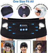 Wireless Bluetooth Headband Earphones Sports Headphones Elastic Headband Music Sleeping Eye Mask Bluetooth Headset