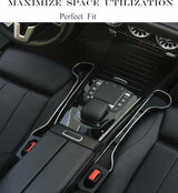 Car Seat Gap Filler Organizer- Upgrade Car Side Seat Gap Filler with Cup Holder and Phone Holder- Car Seat Gap Organizer for Pre