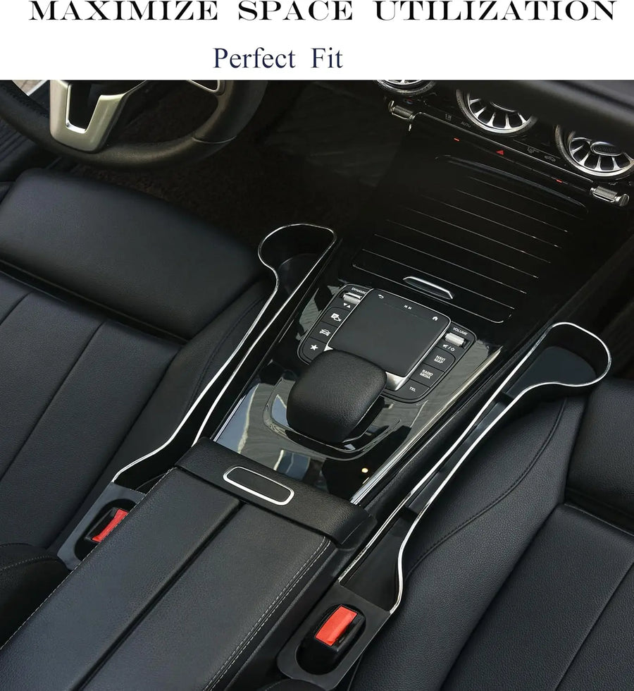 Car Seat Gap Filler Organizer- Upgrade Car Side Seat Gap Filler with Cup Holder and Phone Holder- Car Seat Gap Organizer for Pre