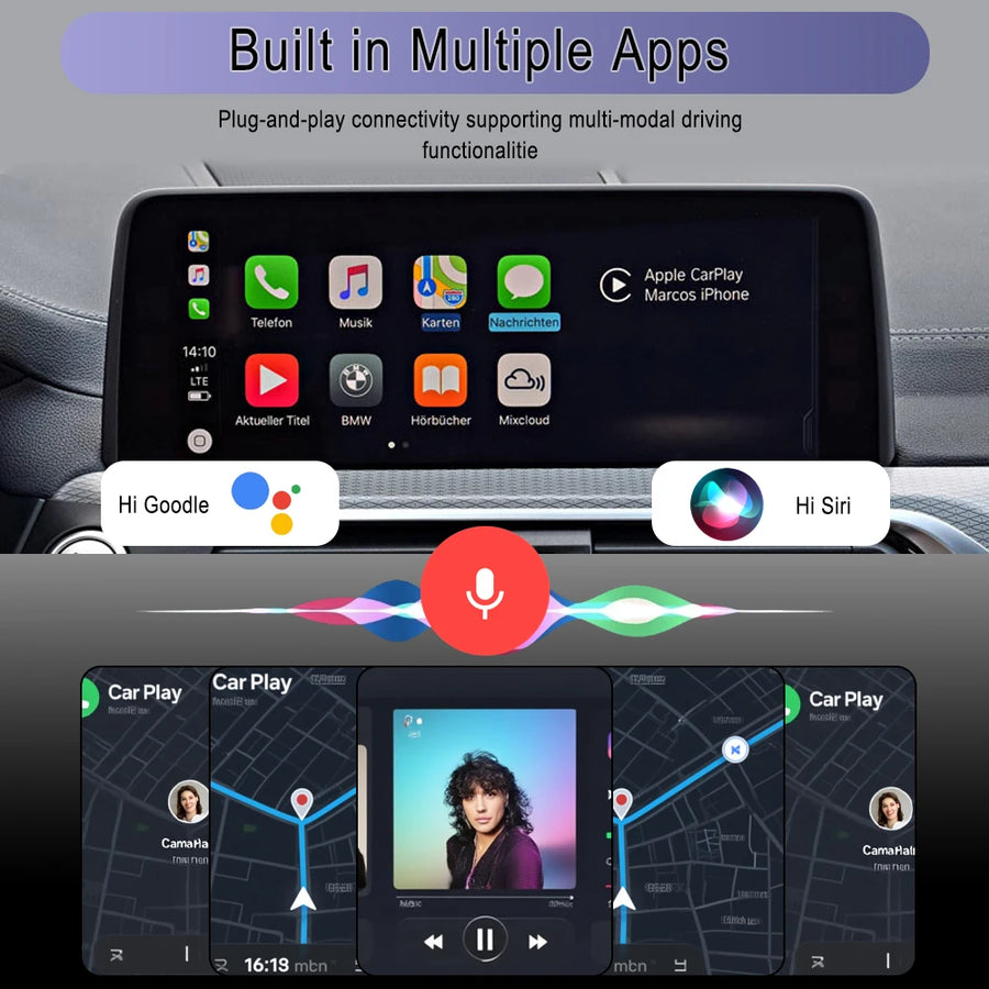 Wireless CarPlay & Android Auto Adapter | 2-in-1 Plug & Play | No App Required