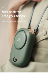 Bladeless Neck Fan | 1800mAh | 3 Speed Settings | USB Rechargeable | Hands-Free Cooling