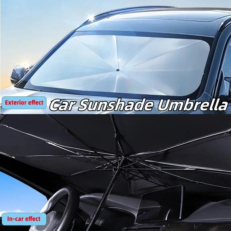 Foldable Car Windshield Sunshade | Umbrella Style | Heat Insulation Protection