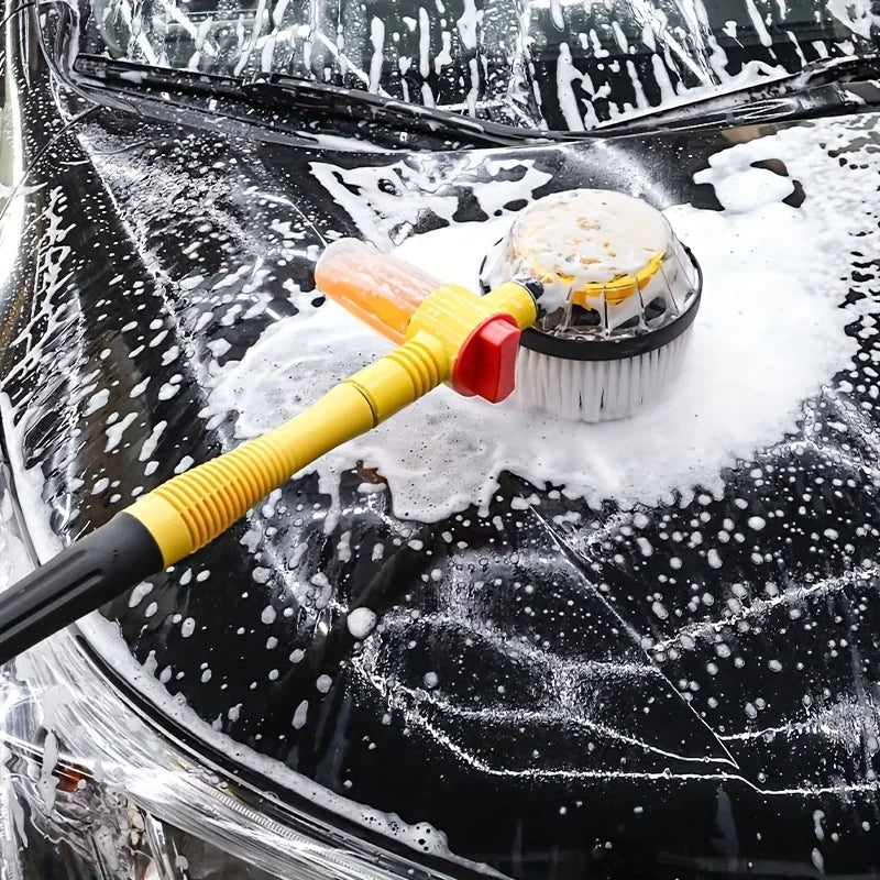 360° Rotating Car Wash Brush Kit | Auto Foam | Chenille Bristles