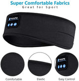 Wireless Bluetooth Headband Earphones Sports Headphones Elastic Headband Music Sleeping Eye Mask Bluetooth Headset
