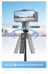 Foldable AI Tracking Gimbal | 360° Auto Rotation Selfie Stick Tripod | For Vlogging