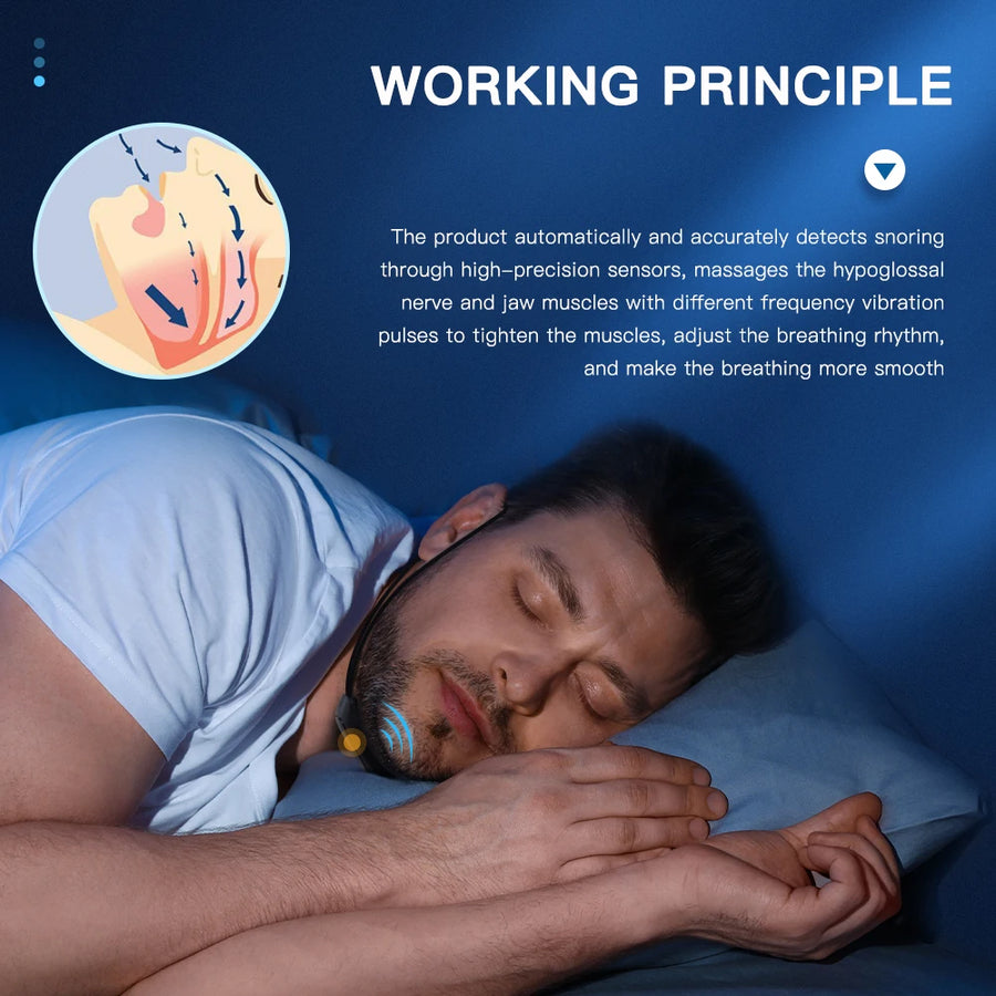 EMS Anti-Snore Device | Pulse Stop Snoring Sleep Aid | Comfortable Wristband