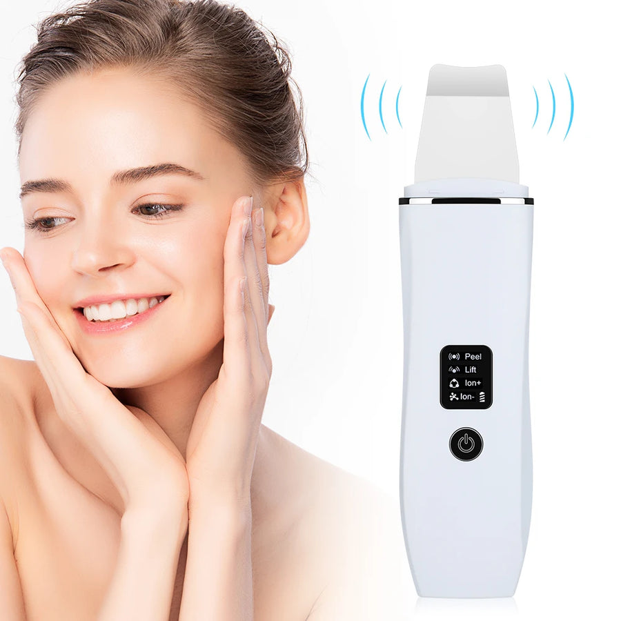 Ultrasonic Skin Scrubber | 4-Mode Blackhead Remover & Facial Deep Cleanser