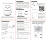 58mm Mini Portable Thermal Printer | Wireless Bluetooth | Photos, Labels & QR Codes | 200DPI | Pink & Blue