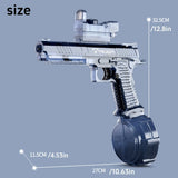 Automatic Desert Eagle Water Gun Toys Electric Shooting Flashing Lights Battle Water Pistol Spray Outdoor Pool Toys for Boy Gift