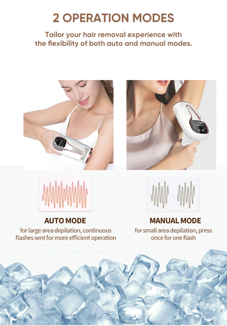 IPL Hair Removal Device | 999,900 Flashes | Painless & Permanent | For Women & Men
