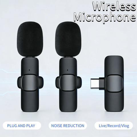 Wireless Lavalier Microphone mini mic for Type-C smartphones