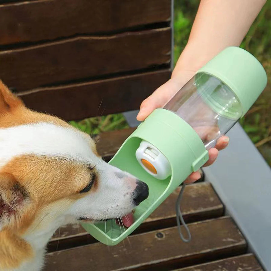 2-in-1 Portable Pet Water Bottle | Food & Water Storage | Leak-Proof Travel Dog Bottle