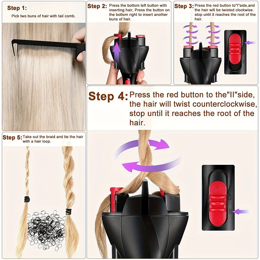 Automatic Hair Braiding Machine | Electric Twist Braider | Home & Salon Styling Tool