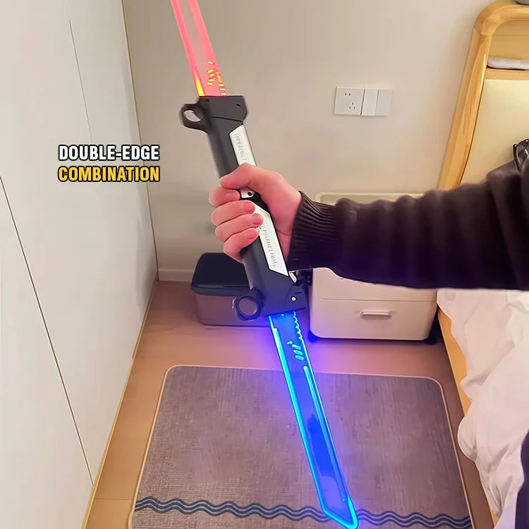 2026 New Lightsaber Sword Toy Light Sword Games for Children Adult Double-Bladed Luminous Toy for Boys Kids Interactive Cosplay