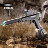 Automatic Desert Eagle Water Gun Toys Electric Shooting Flashing Lights Battle Water Pistol Spray Outdoor Pool Toys for Boy Gift
