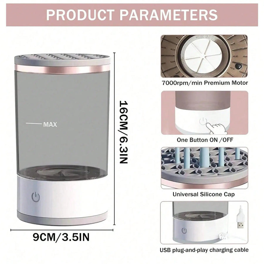 Electric Makeup Brush Cleaner | Automatic Spinner | Fast Drying | Home & Professional