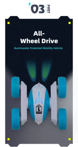 Mini RC Stunt Car GT1 | 2.4GHz Double-Sided | 360° Flip | LED Lights | Kids Gift Toy