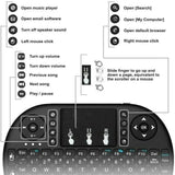 Mini Wireless Keyboard | 2.4G & Bluetooth with Touchpad | For Smart TV, Laptop & Projector