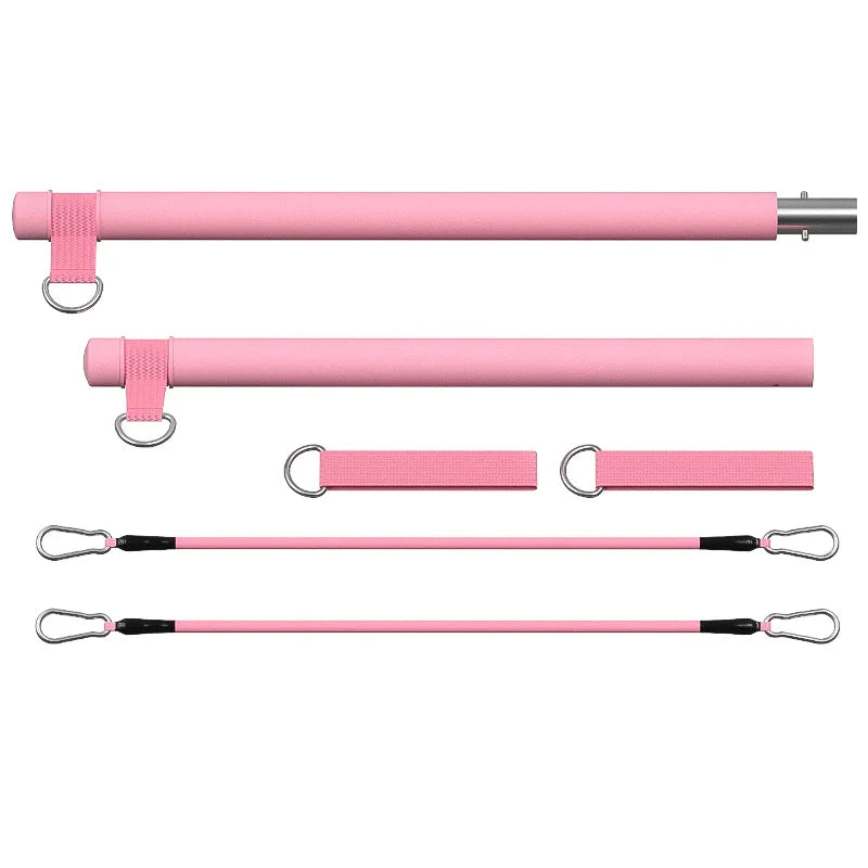 Pilates Resistance Band Kit | Portable Home Gym Set | Full Body Workout