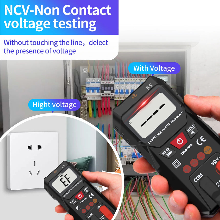 Digital Multimeter 4000 Counter Meter Voltmeter with Automatic /Manual Mode,Intelligent Measurement AC/DC Voltage, Resistances