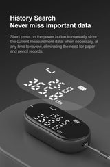 DUKA ATuMan Digital Tape Measure Rechargeable Rolling Measuring Tool with Large LCD for Complex Irregular Shapes