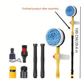 360° Rotating Car Wash Brush Kit | Auto Foam | Chenille Bristles