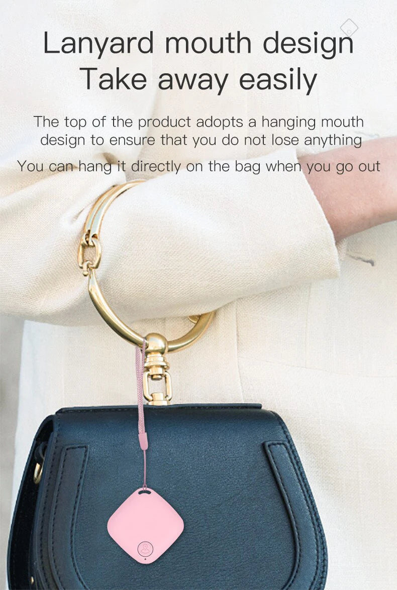 Mini Anti-Lost Smart Tracker Tag | Keys, Wallet, Bag & Luggage Finder | Lanyard | 4 Colors