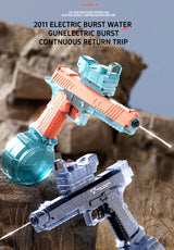 Automatic Desert Eagle Water Gun Toys Electric Shooting Flashing Lights Battle Water Pistol Spray Outdoor Pool Toys for Boy Gift