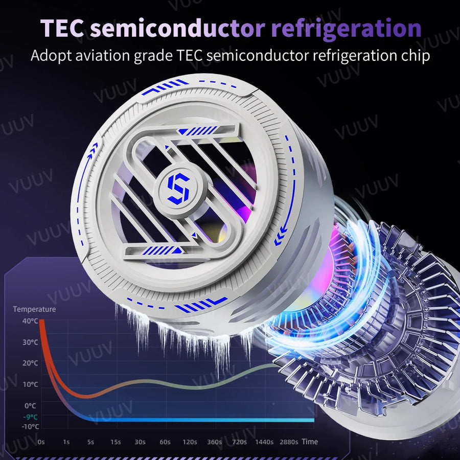 Portable Magnetic Phone Cooler With Semiconductor Freeze And RGB Light Mobile-phone Radiator For iPhone MagSafe Series Android