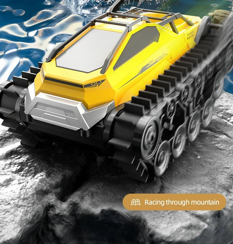 JJRC Q183 RC Tank Amphibious Tracked Tank Remote Control All Terrain Truck Climbing Off-Road Vehicle Waterproof Toy Kid Gifts