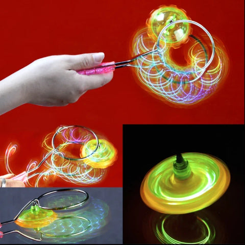 LED Magnetic Spinning Top | Auto-Glow Light-Up Toy | Kids Party Favor
