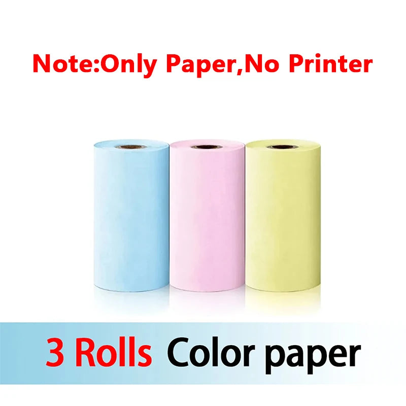 58mm Mini Portable Thermal Printer | Wireless Bluetooth | Photos, Labels & QR Codes | 200DPI | Pink & Blue