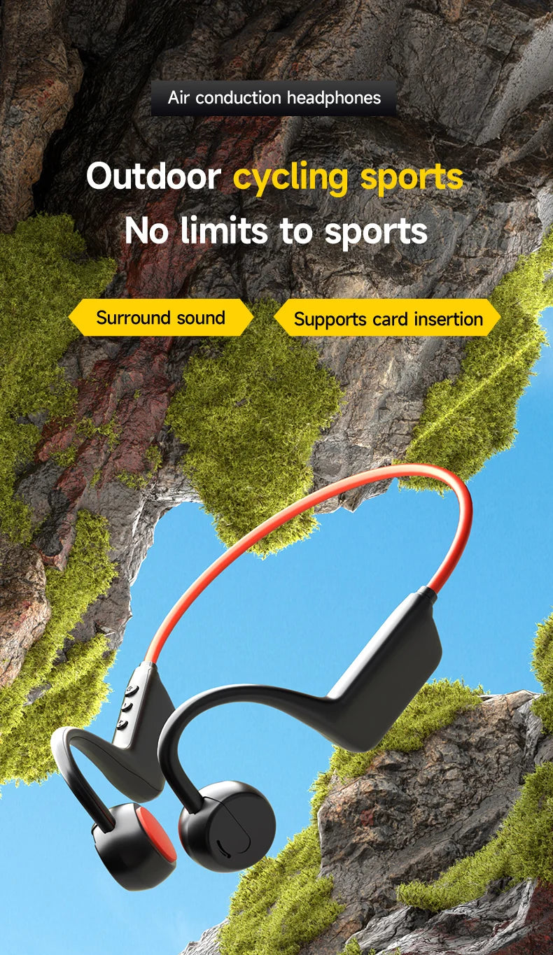 Conduction Headset Bluetooth 5.4 With Mic Waterproof Exercise Fitness Wireless Swimming Sports Headphone New 2026